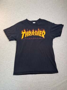 Thrasher Magazine Flame Logo Black Graphic